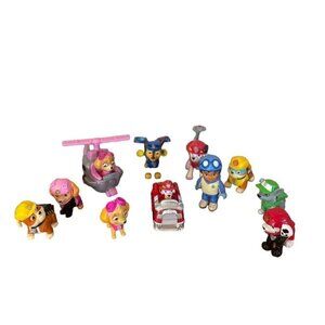 Paw Patrol Mini Figures Cake Toppers Lot of 11 Toys  Ryder  Zuma Skye